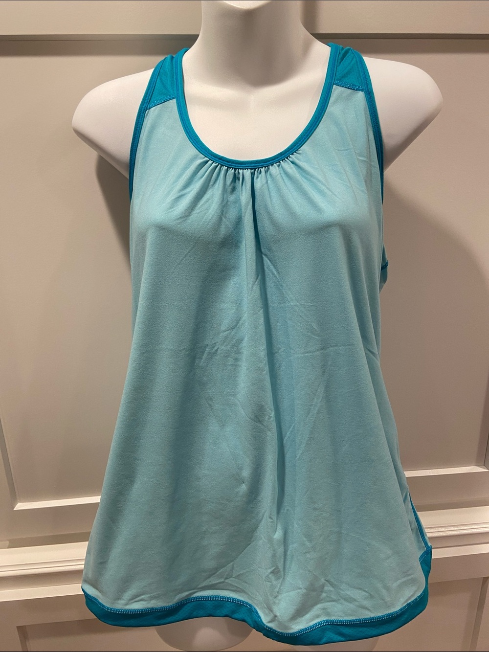 Lucy Light Aqua & Teal Racerback Tank